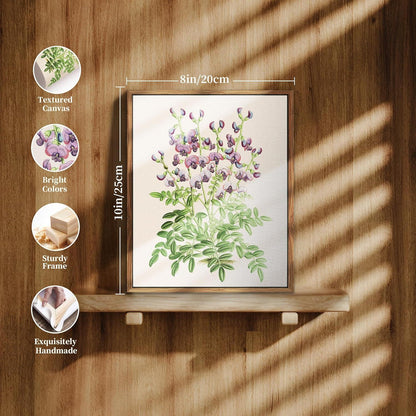 MHARTK66 Botanische Leinwandbilder mit Holzrahmen 20x25cm Wohnzimmer Badezimmer Büro Schlafzimmer Vintage Aesthetic