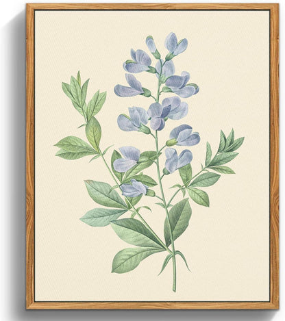 Botanische Leinwandbilder mit Holzrahmen - Vintage Blumenbild 30x40cm