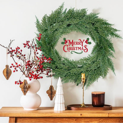 Künstliche Tannenzweige Weihnachtsdeko Adventskranz DIY 40 Stück 32CM