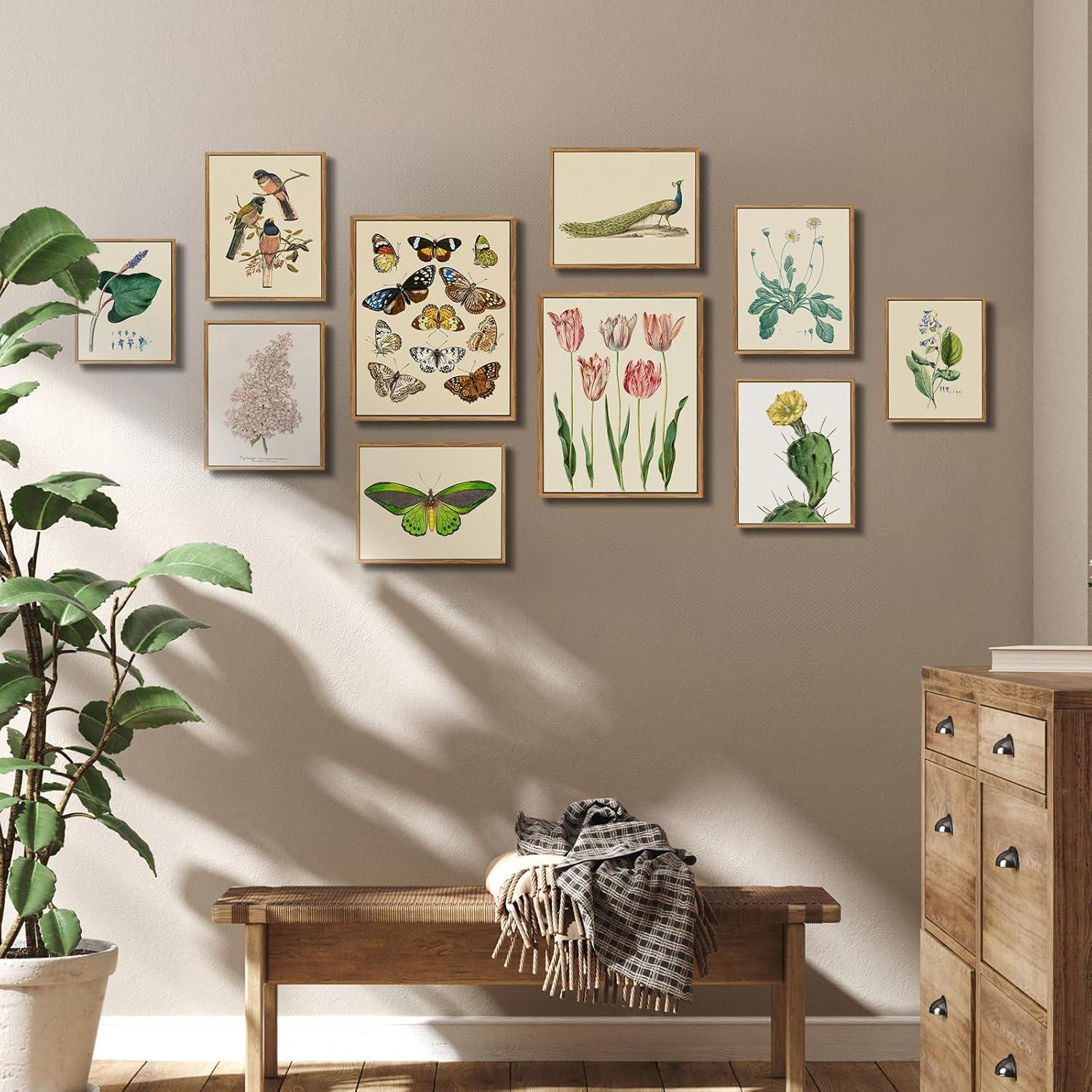 Botanische Leinwandbilder Gänseblümchen 20x25cm Holzrahmen Wanddeko