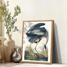 Vintage Vogel Leinwandbild mit Holzrahmen 30x40 cm