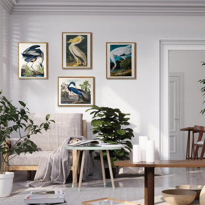 Vintage Leinwand Bilder Vogel Rahmen Holz 30x40 cm Wohnzimmer