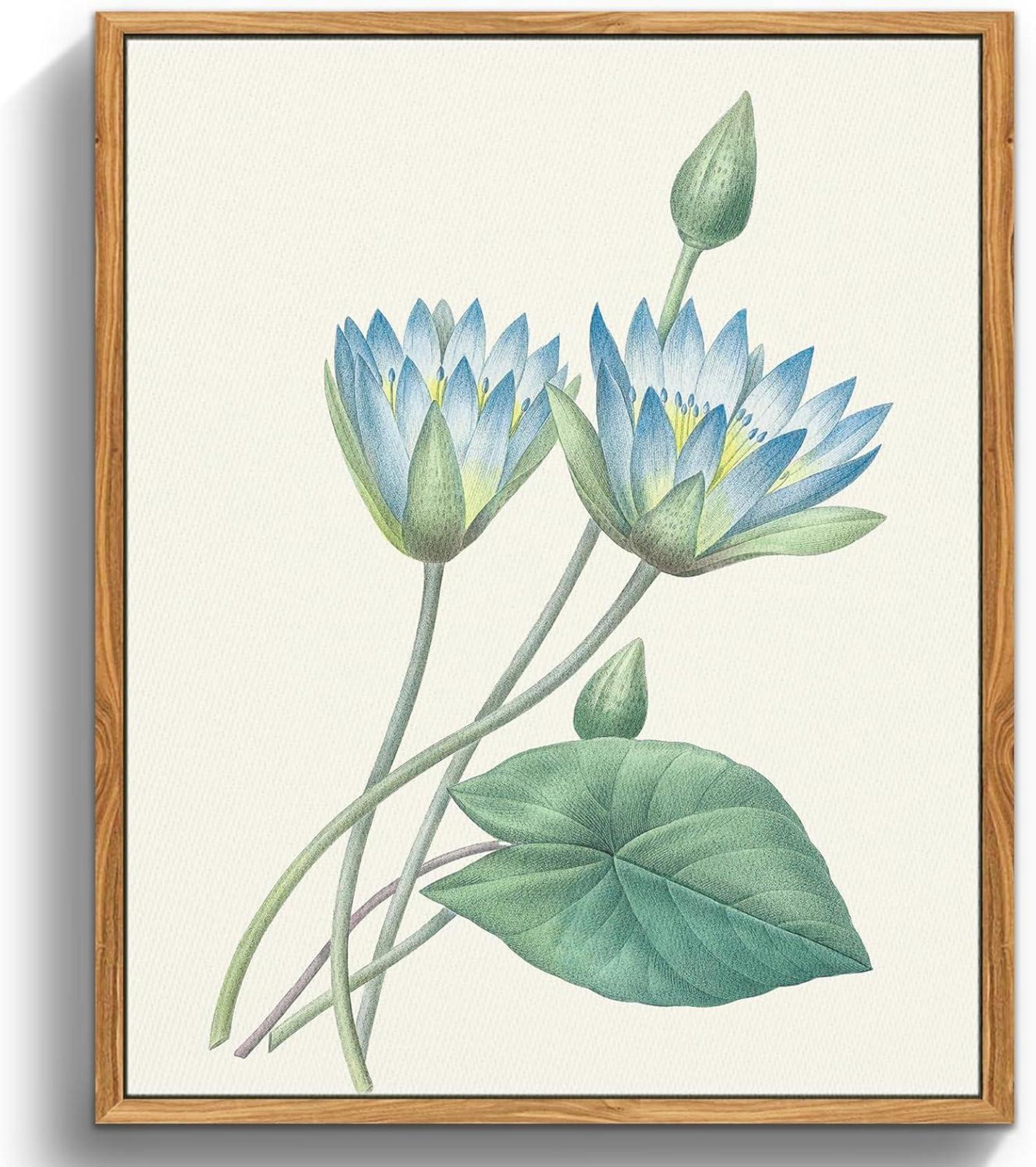 Leinwandbilder Blumen 30x40cm mit Rahmen Holz Wohnzimmer