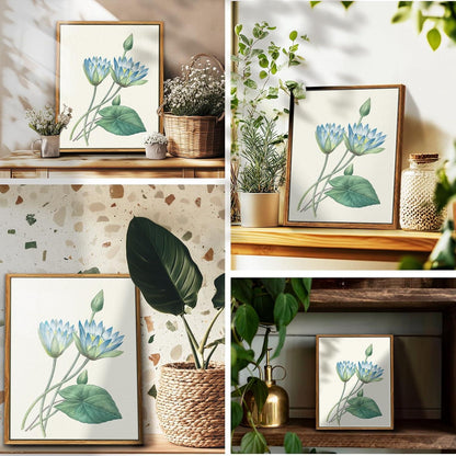 Leinwandbilder Blumen 30x40cm mit Rahmen Holz Wohnzimmer