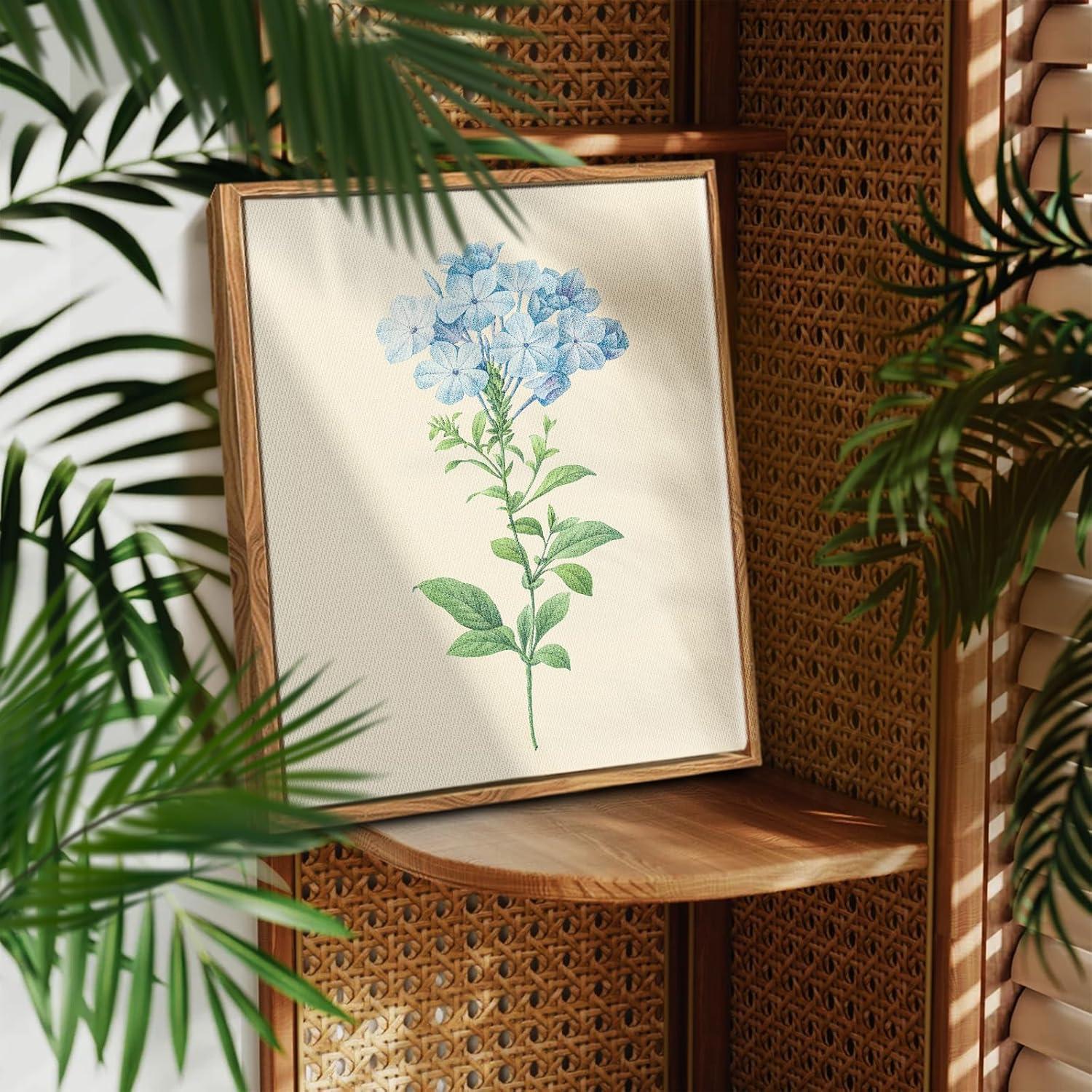 Vintage Botanische Leinwandbilder 30x40 cm mit Holzrahmen