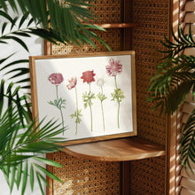 Vintage Botanische Leinwandbilder mit Rahmen, 30x40