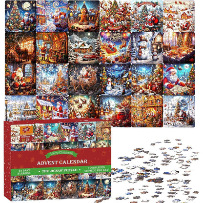 Adventskalender 2024 Puzzle Set 1008 Teile Weihnachts