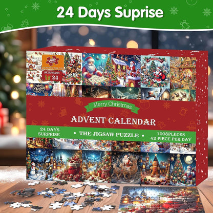 Adventskalender 2024 Puzzle Set 1008 Teile Weihnachts