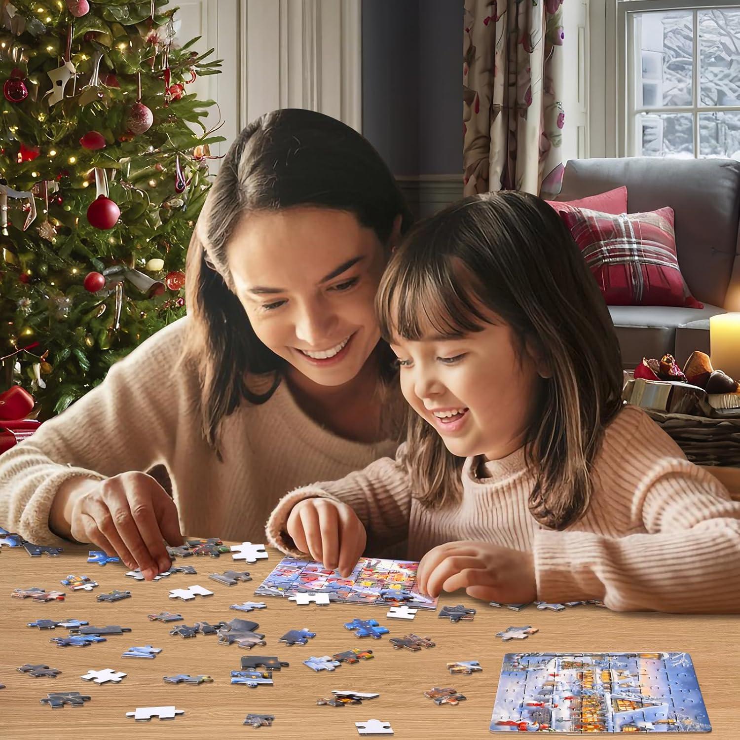 Adventskalender 2024 Puzzles 1008 Teile Weihnachts-Countdown-Kalender