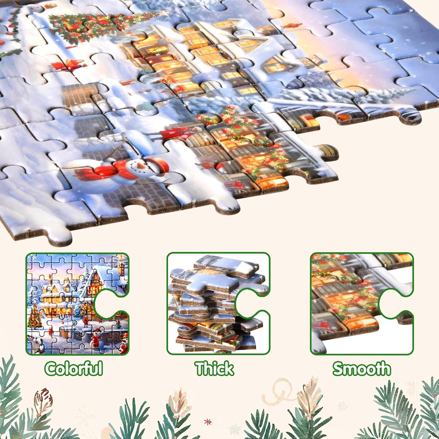 Adventskalender 2024 Weihnachtspuzzle für Kinder und Erwachsene 1008 Teile