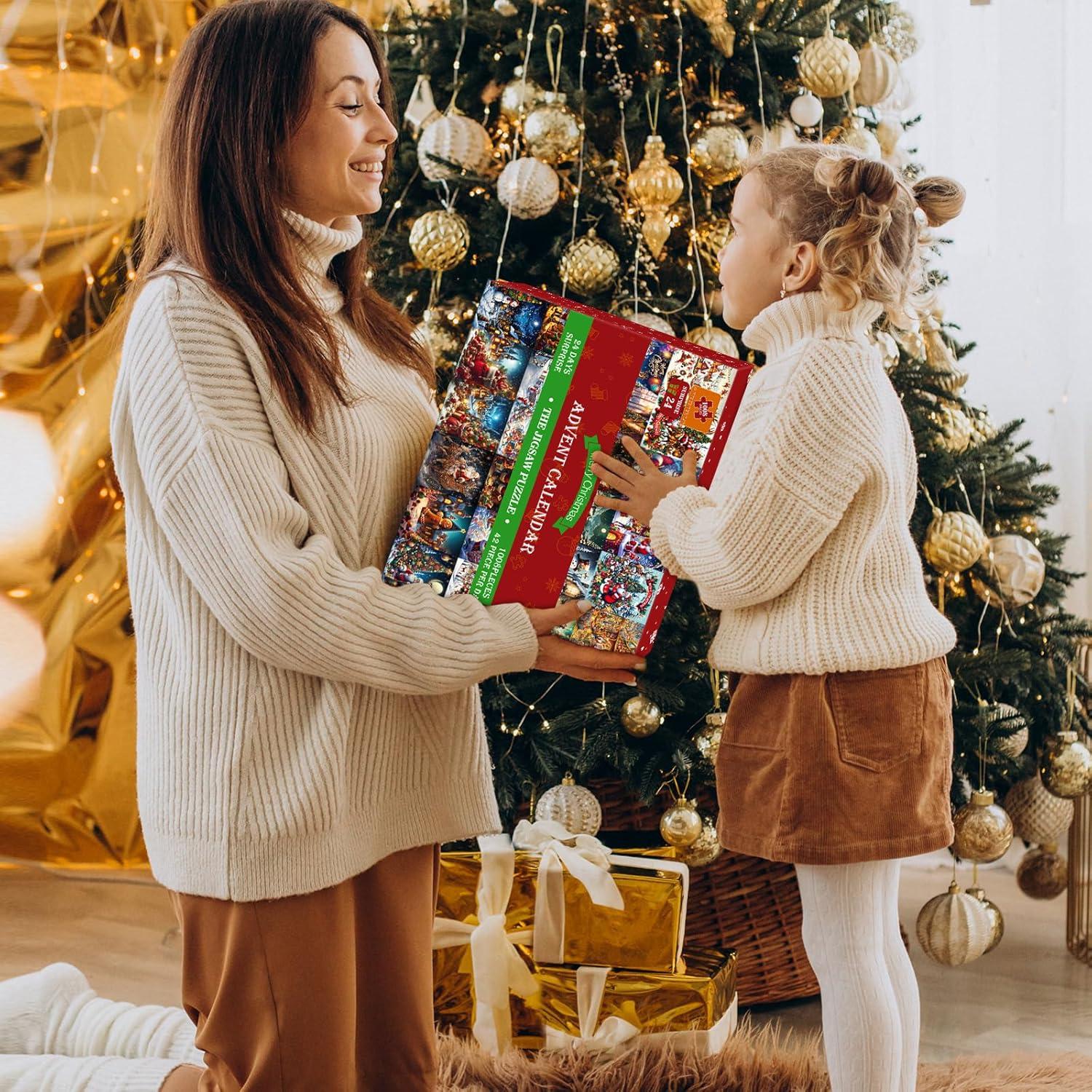 Adventskalender 2024 Weihnachtspuzzle für Kinder und Erwachsene 1008 Teile