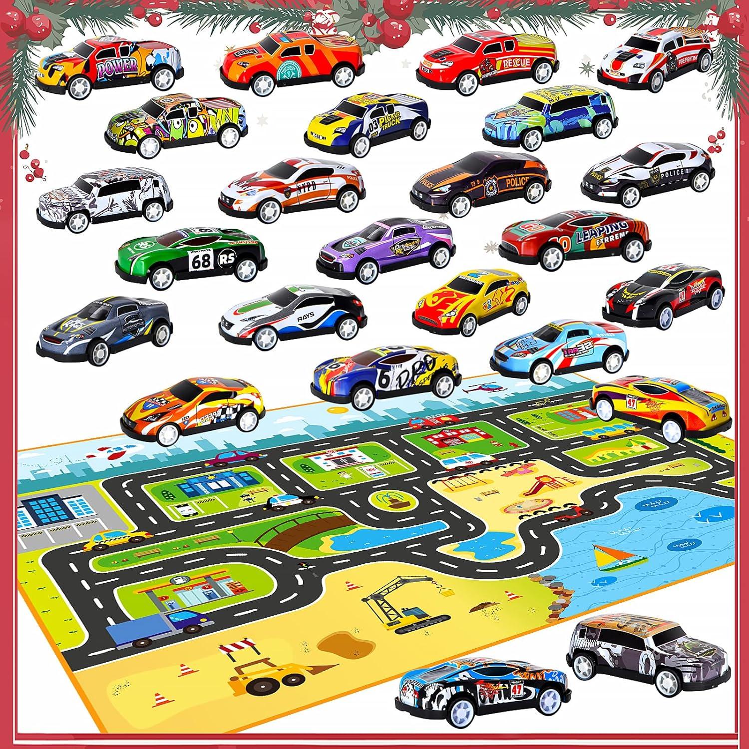 Adventskalender 2024 Cars Weihnachts-Countdown Kalender Jungen 24