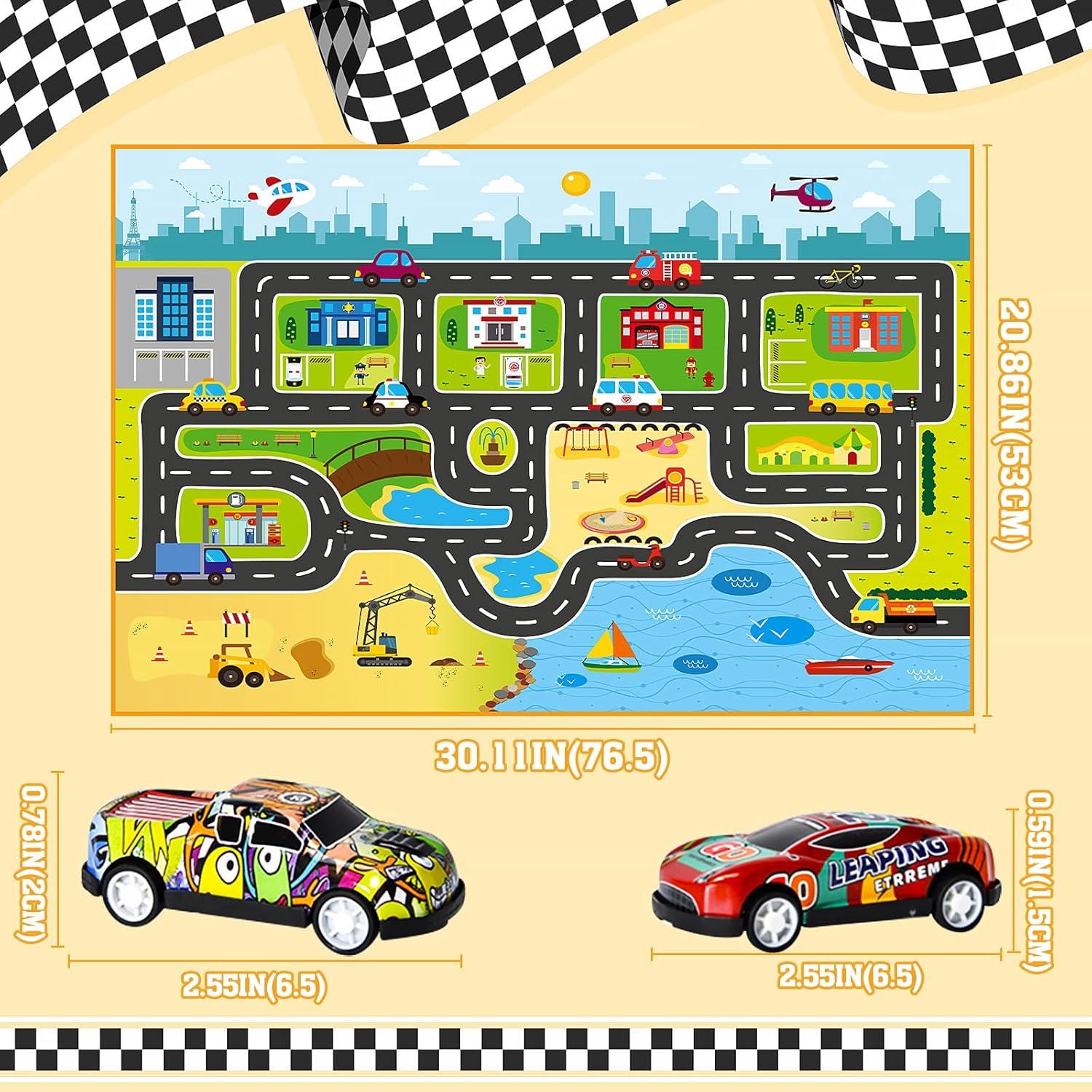 Cars Adventskalender 2024 für Jungen, 24 Stück Xmas Pull-Back Race Cars
