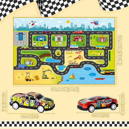 Cars Adventskalender 2024 für Jungen, 24 Stück Xmas Pull-Back Race Cars