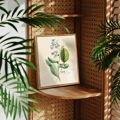 Vintage Botanische Leinwandbilder mit Holzrahmen 20x25 cm