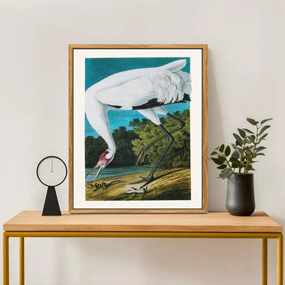 Vintage Vogel Leinwandbild mit Holzrahmen