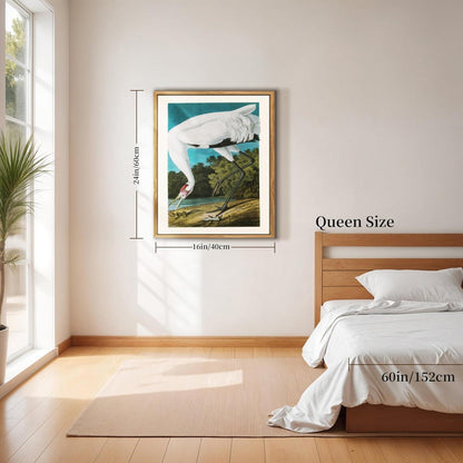 Vintage Vogel Leinwandbild mit Holzrahmen 40x60cm Wanddeko Aesthetic