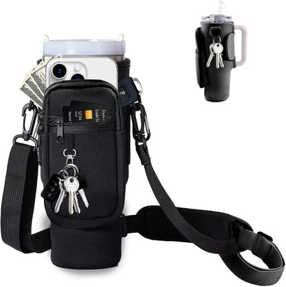 Tragetasche für Stanley Cup 40oz Schwarz Neopren Schultergurt
