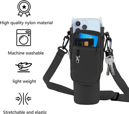 Tragetasche für Stanley Cup 40oz, Verstellbare Schultergurte, Schlüsselanhänger, Handyfach