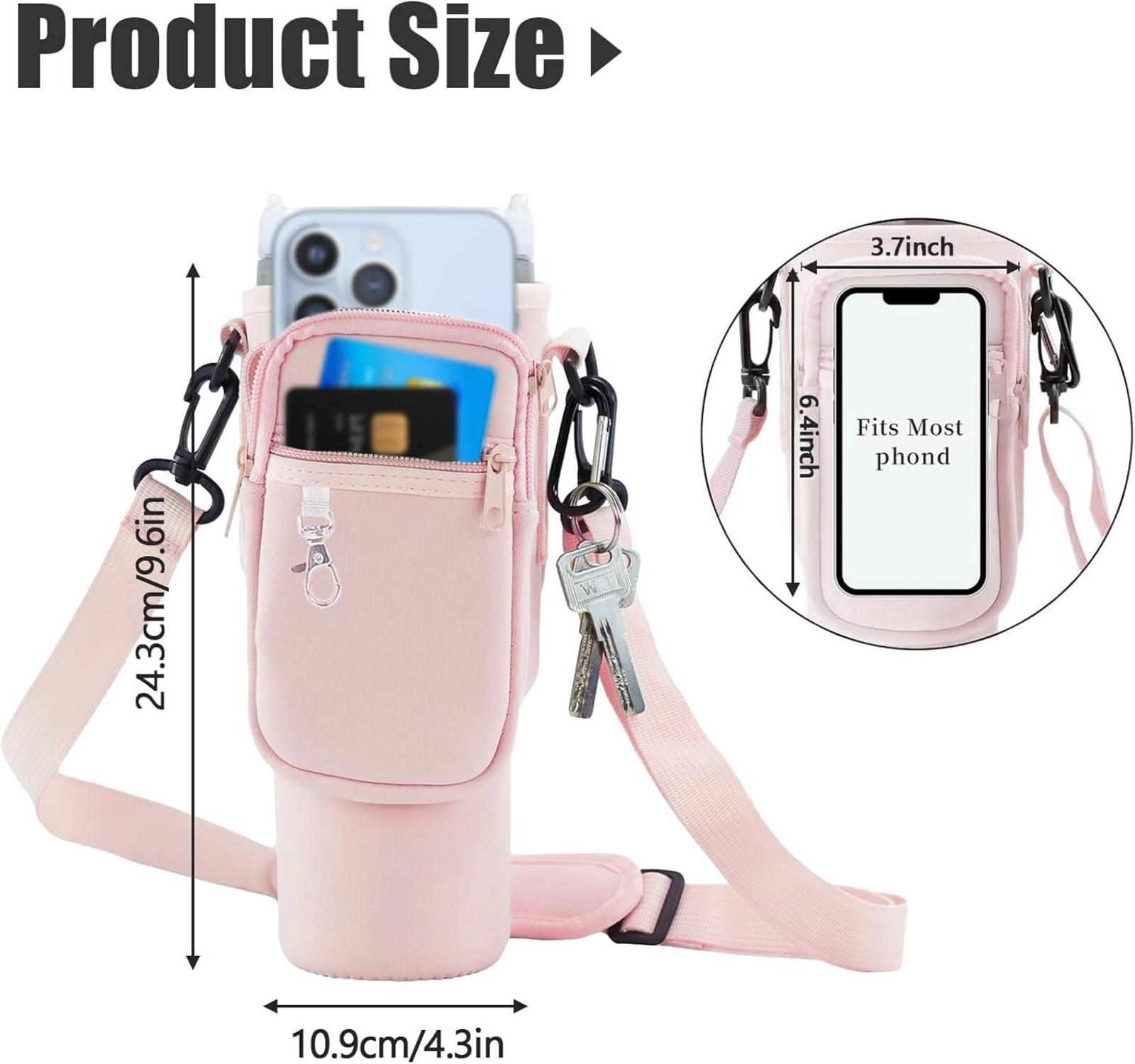 Tragetasche für Stanley Cup 40oz, Rosa, Verstellbarer