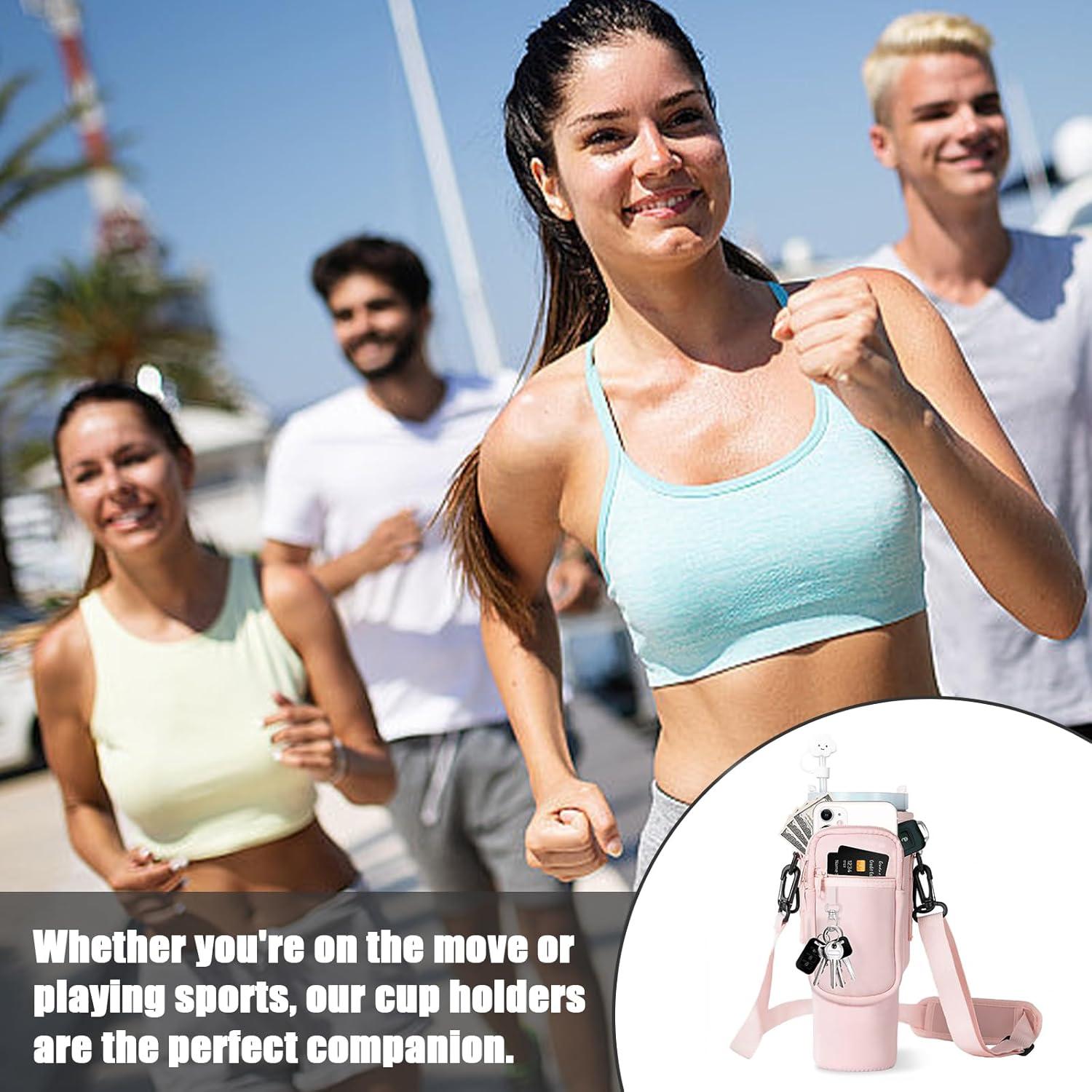 Neopren Tragetasche für Stanley Cup 40oz Rosa - Verstellbarer