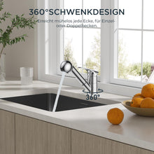 FORIOUS Edelstahl Küchenarmatur mit Brause, 360° Drehbar