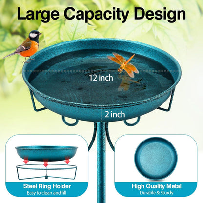 Antike Metall Vogeltränke für draußen, 35In Vogelbad Hof