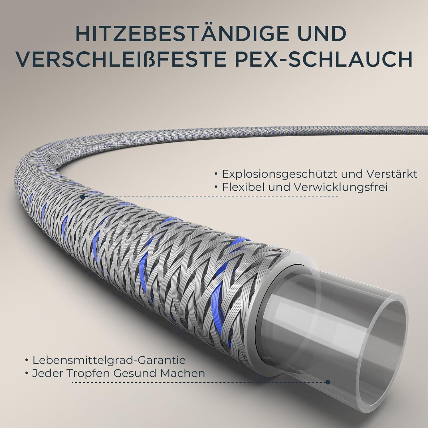 Wasserhahn Küche Polierter Chrom Edelstahl Hoher Bogen 360° Drehbar