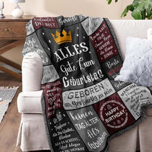 Geburtstagsgeschenk Mann Decke 150x130CM Flauschig & Weich