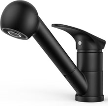 Moderne Schwarz Edelstahl Küchenarmatur mit Brause - 360° Drehbar
