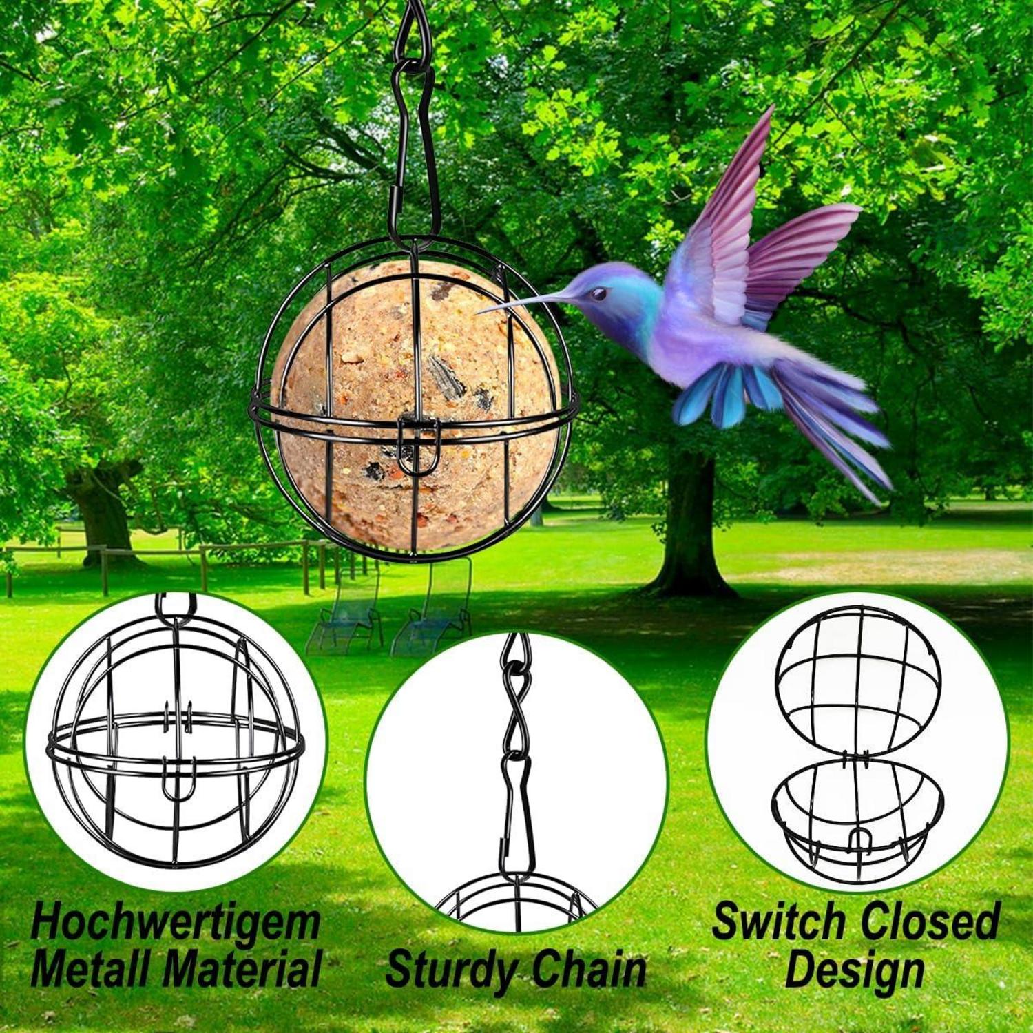 Meisenknödelhalter 4 Stück Metall Vogelfutterspender Gartendekoration