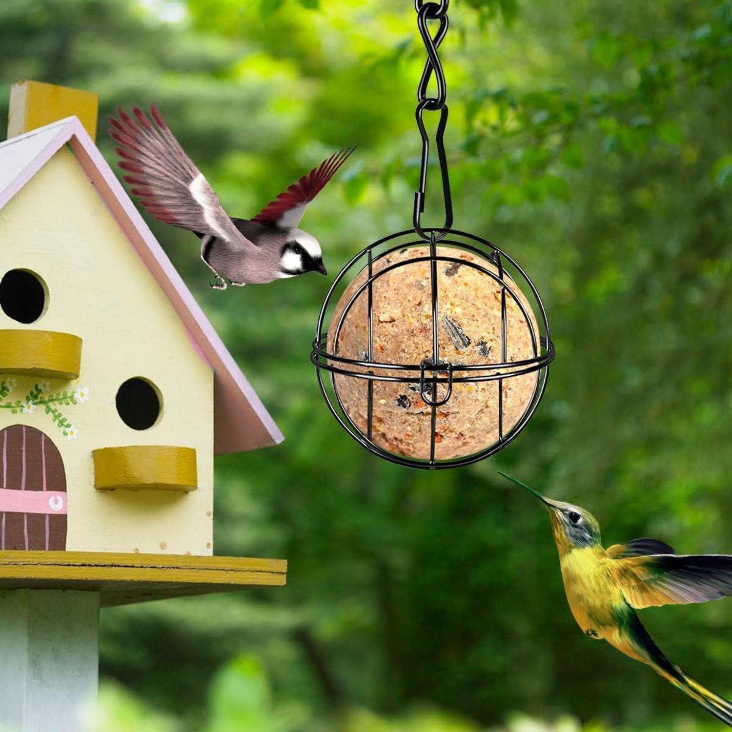 Meisenknödelhalter 4er Set Metall Vogelfutterspender Gartendekoration