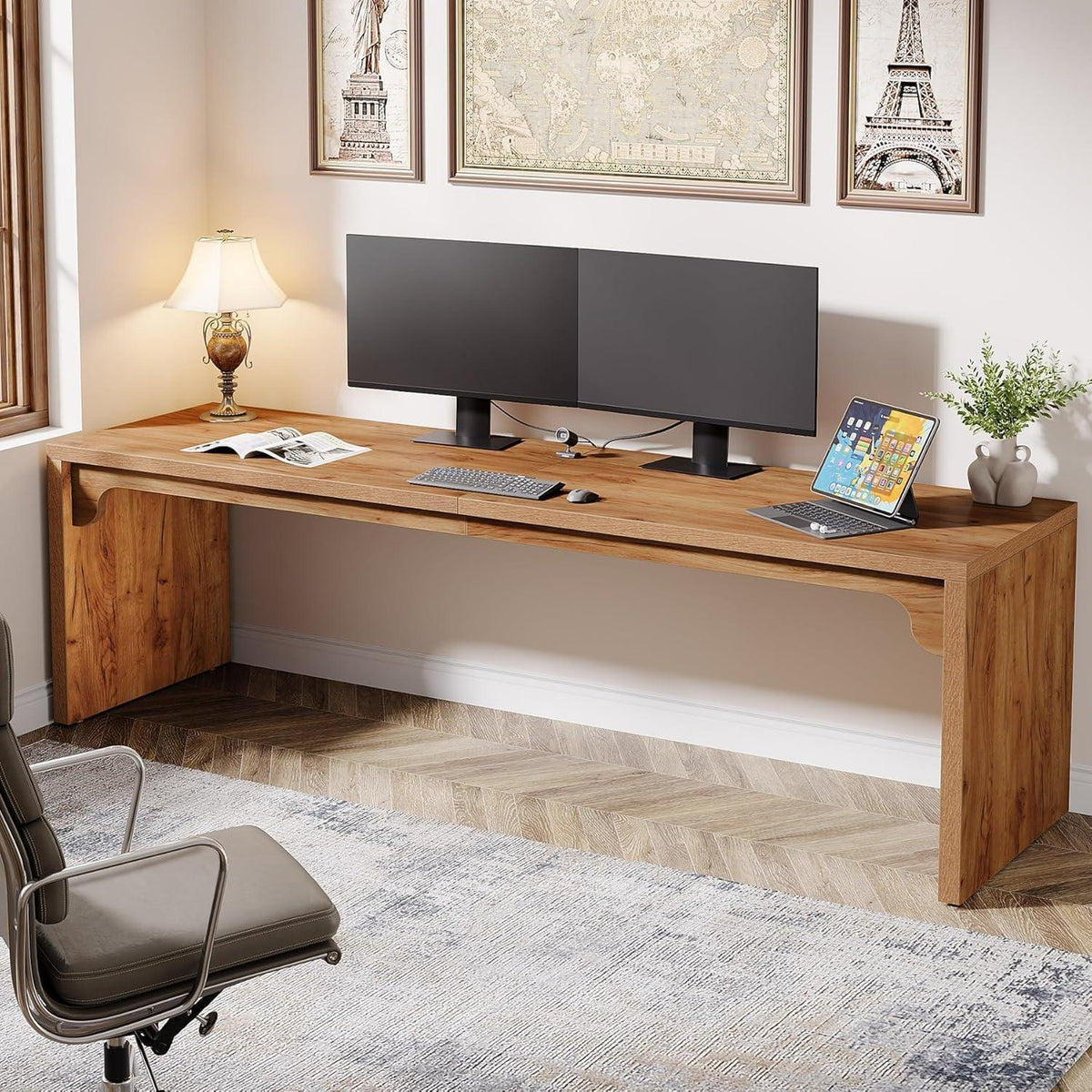 Doppelter Schreibtisch 180x59cm – Home Office & Büro