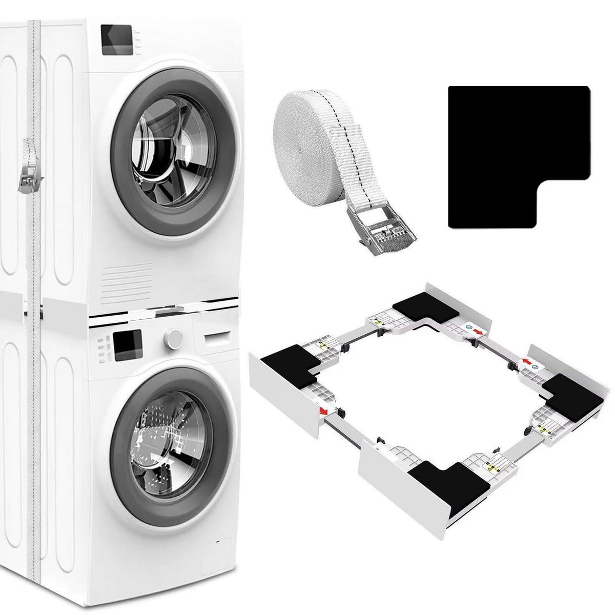Waschmaschine & Trockner Verbindungsrahmen Set – Platzsparend & Sicher