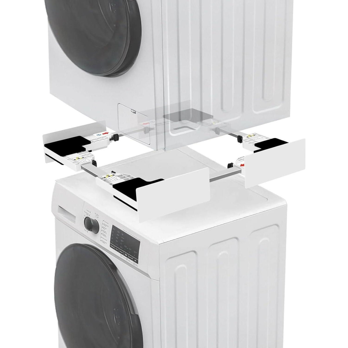 Waschmaschine & Trockner Verbindungsrahmen Set – Platzsparend & Sicher