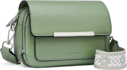 Umhängetasche Damen Vegan Leder Crossbody Schultertasche verstellbarer