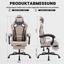 Ergonomischer Gaming-Stuhl mit Fußstütze