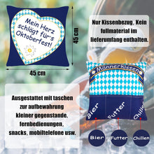 Oktoberfest Deko Kissenbezug 45x45 mit 3 Taschen Herren
