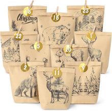 Adventskalender zum Befüllen mit Aufkleber und Holzklemme