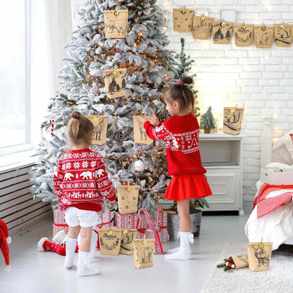 Adventskalender 24 Geschenktüten Weihnachtskalender Bastelpapier DIY