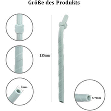 Silikon Strohhalme Wiederverwendbar - 10er Set mit Reinigungsbürste