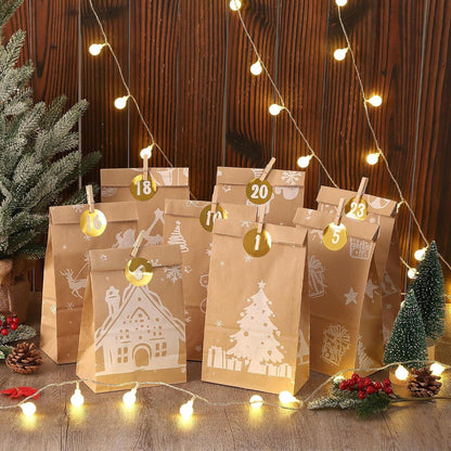 Adventskalender zum Befüllen mit Aufkleber und
