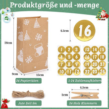 Adventskalender zum Befüllen mit Aufkleber und