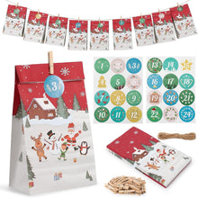Adventskalender zum Befüllen mit Tüten, Aufklebern und Holzklemme