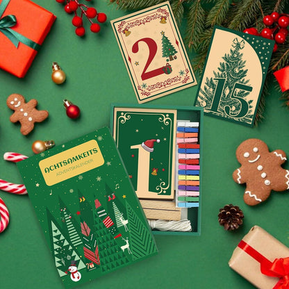 Adventskalender 2024: 24 Achtsamkeitsübungen, Motivationskarten, Holzständer