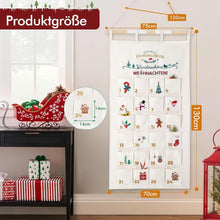 2024 Adventskalender zum Befüllen Stoff Wandkalender