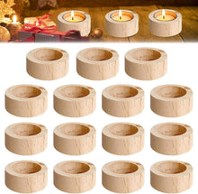 15er Set Holz Teelichthalter - Rustikale Votivkerzenhalter
