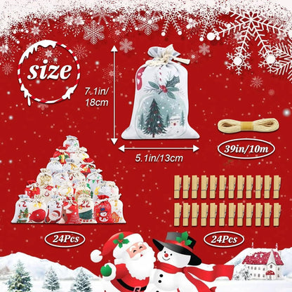 Adventskalender zum Befüllen Groß Weihnachtskalender 24