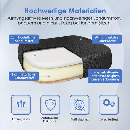 Höhenverstellbarer Bürostuhl mit klappbaren Armlehnen