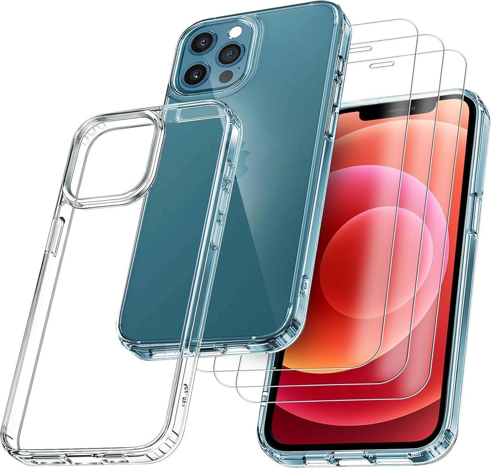 Schutzhülle für iPhone 12 Pro 6,1 Zoll, Stoßfest & Anti-Kratz, 3